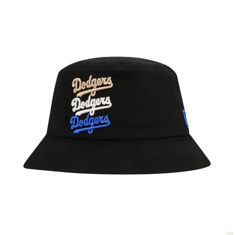 Chapeau Bucket MLB Logomania La Dodgers Accessoires Noir | 1276VPRFS