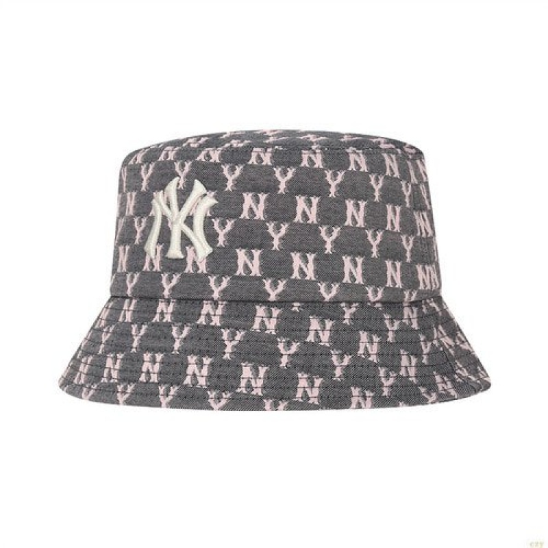 Chapeau Bucket MLB Monogra Blue Jacquarbucket New York Yankees Accessoires Multicolore | 3146IKHAP