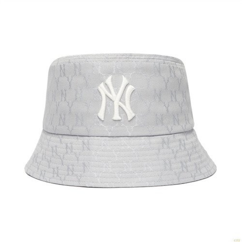 Chapeau Bucket MLB Monogra Classiche New York Yankees Accessoires Grise | 1407XJKYE