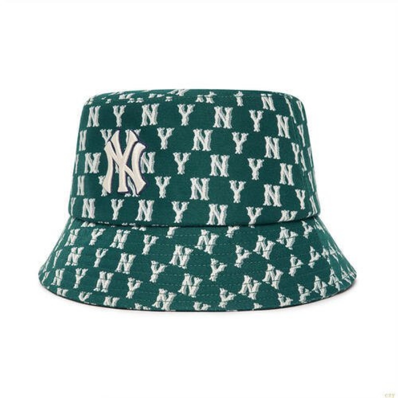 Chapeau Bucket MLB Monogra Classiche New York Yankees Accessoires Vert | 4192WTORA