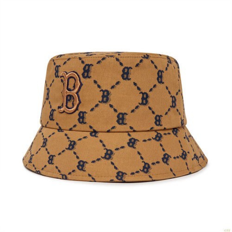 Chapeau Bucket MLB Monogra Dia Boston Redsox Accessoires Marron | 5164ADWIC