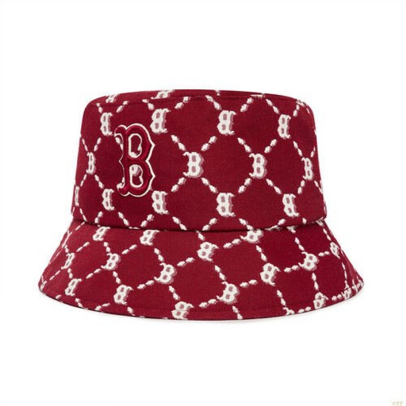 Chapeau Bucket MLB Monogra Dia Boston Redsox Accessoires Bordeaux | 5834DZMYF