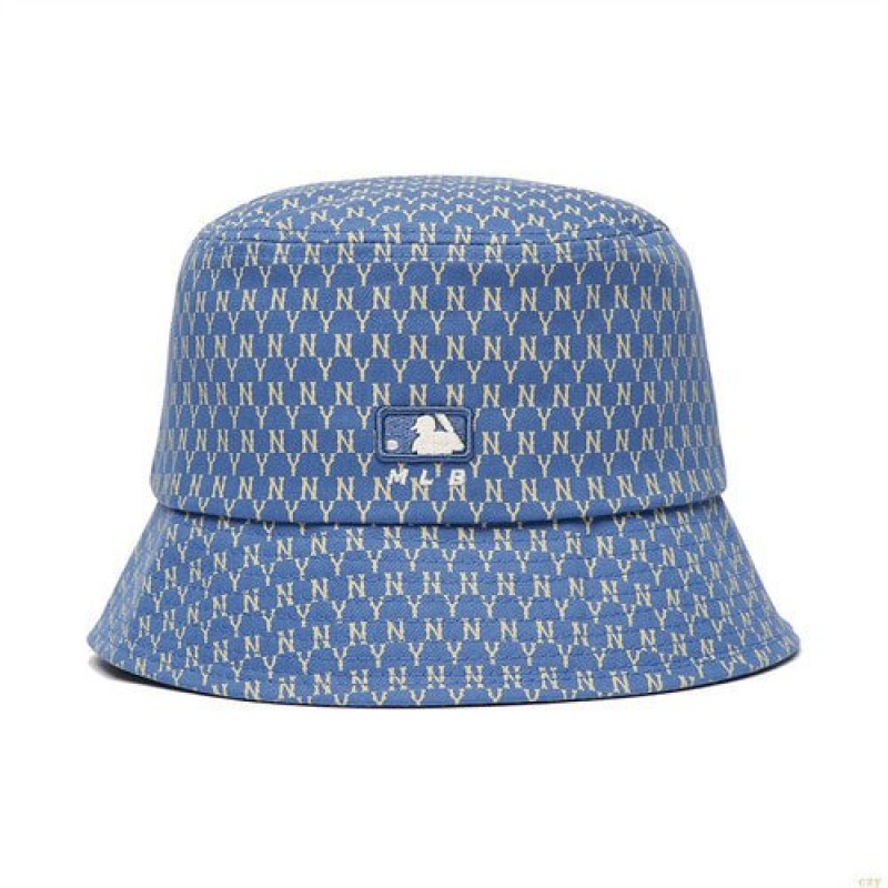 Chapeau Bucket MLB Monogra New York Yankees Accessoires Bleu | 7829DESYP