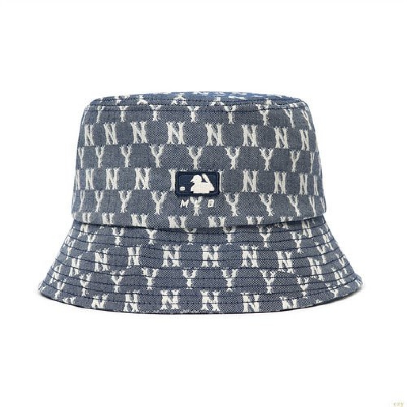 Chapeau Bucket MLB Monogra New York Yankees Accessoires Grise | 3875BWNRY