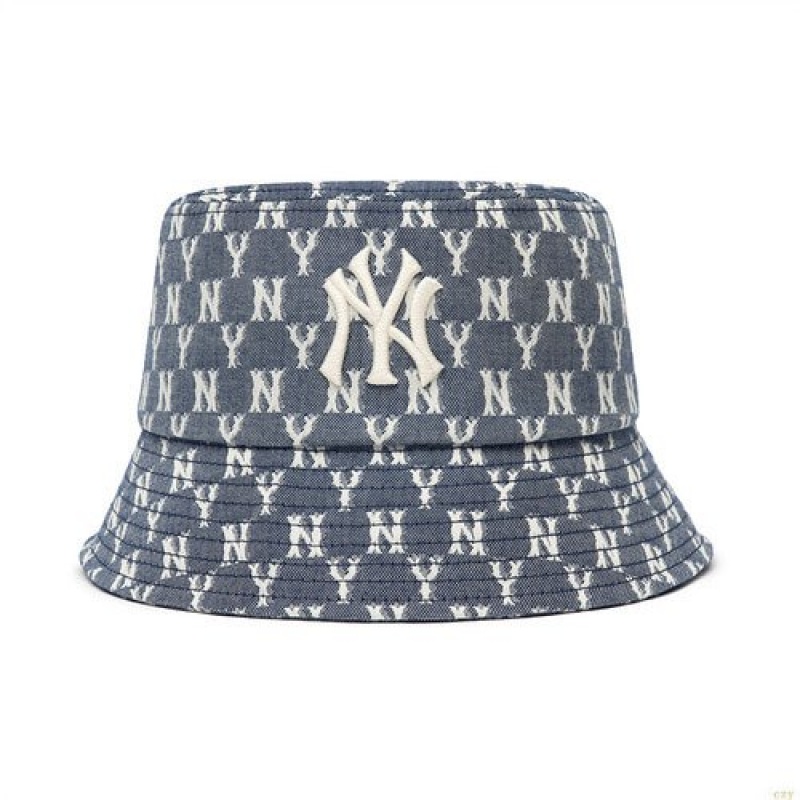 Chapeau Bucket MLB Monogra New York Yankees Accessoires Grise | 3875BWNRY