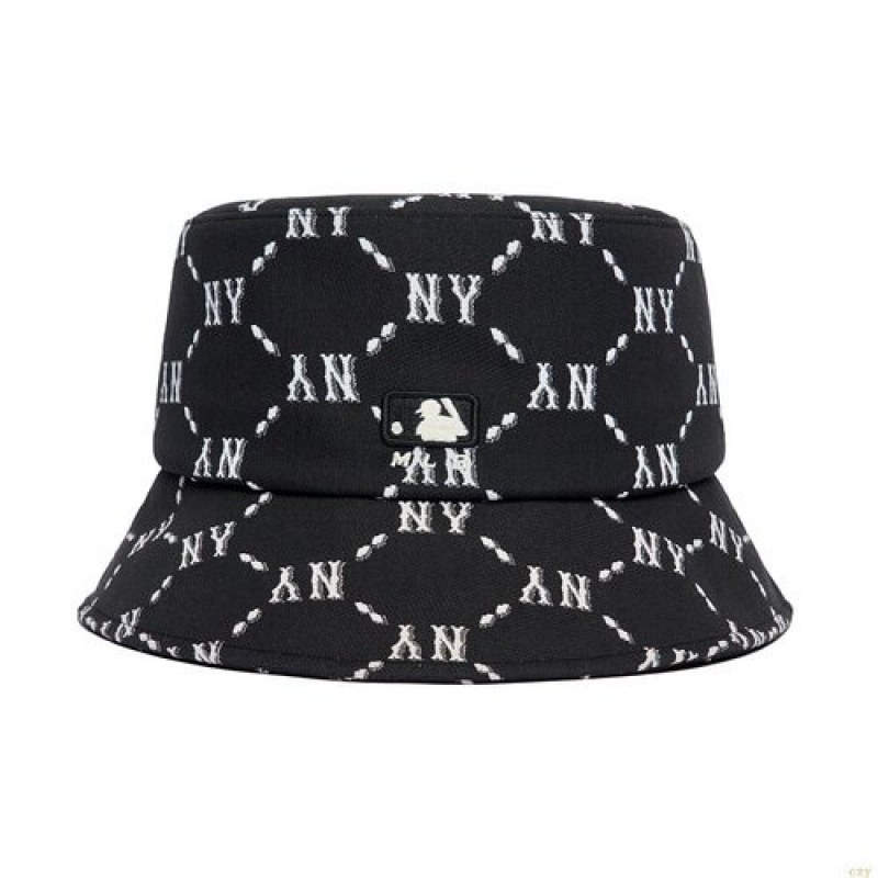 Chapeau Bucket MLB Monogra New York Yankees Accessoires Noir | 6541TACUR