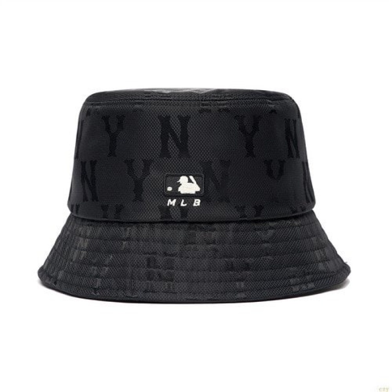 Chapeau Bucket MLB Monogra Nylon New York Yankees Accessoires Noir | 0853YHRVS