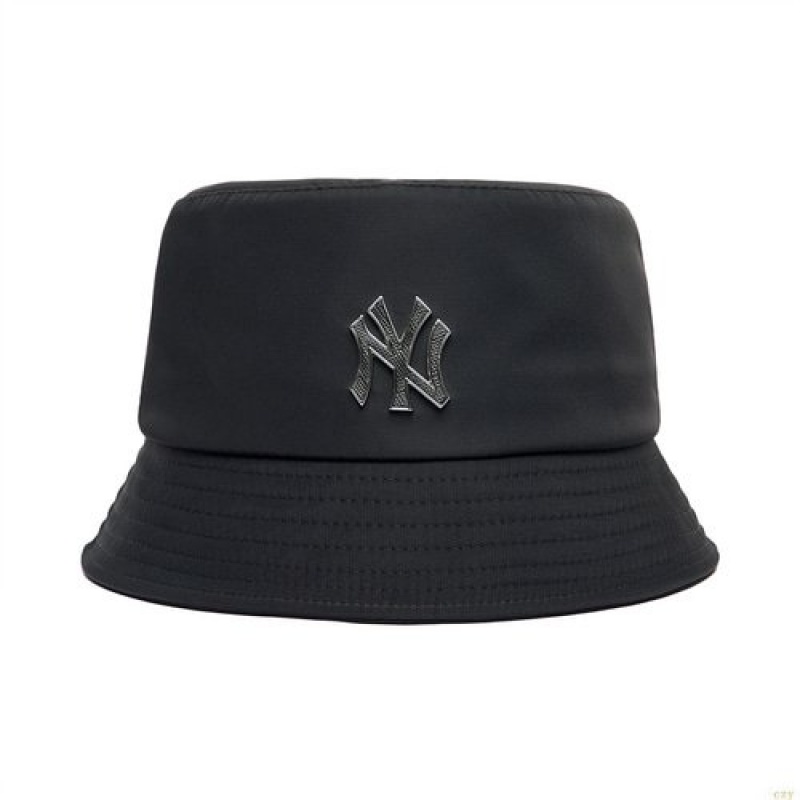 Chapeau Bucket MLB Nylon Basic New York Yankees Accessoires Noir | 6701DNJUR