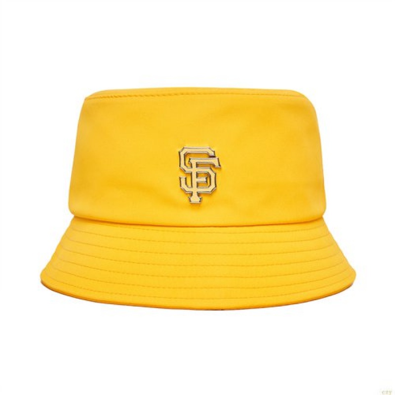 Chapeau Bucket MLB Nylon Basic Sanfrancisco Giants Accessoires Jaune | 3054UZOSC