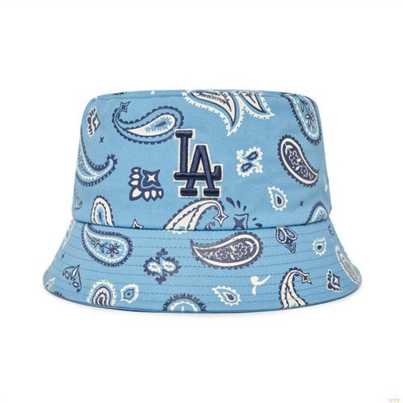 Chapeau Bucket MLB Paisley La Dodgers Accessoires Bleu | 4239OUAGM