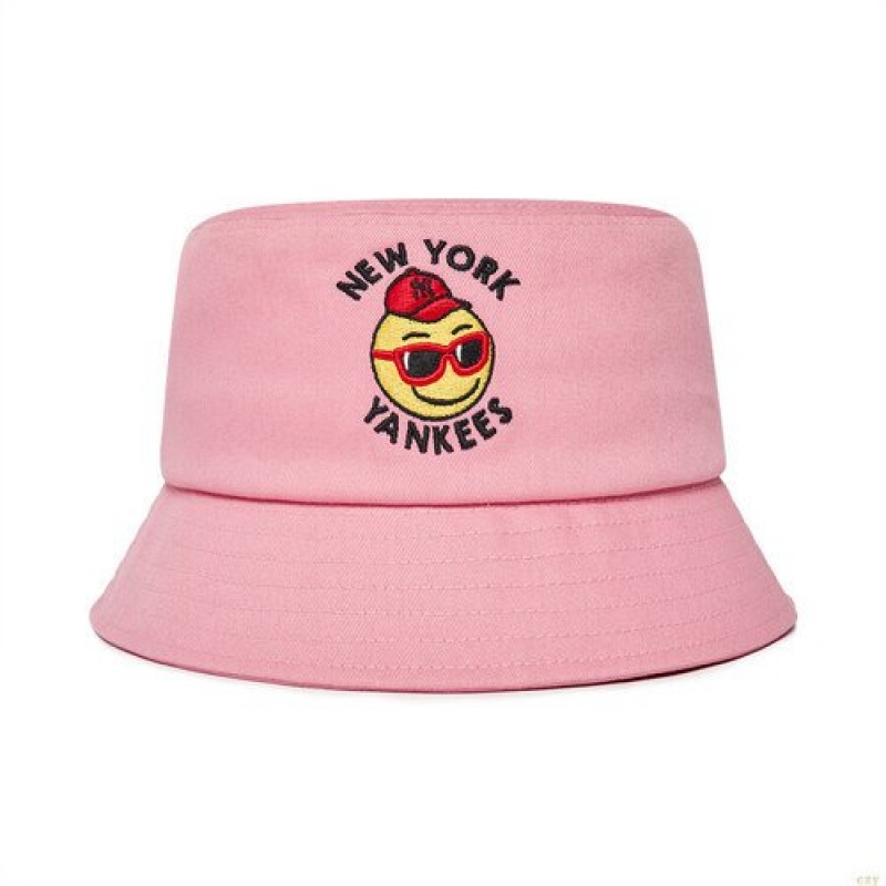 Chapeau Bucket MLB Smile New York Yankees Enfant Rose | 7683MTEJB