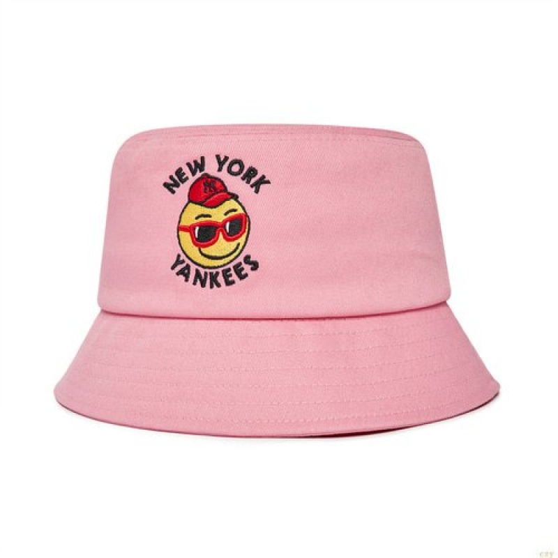 Chapeau Bucket MLB Smile New York Yankees Enfant Rose | 7683MTEJB