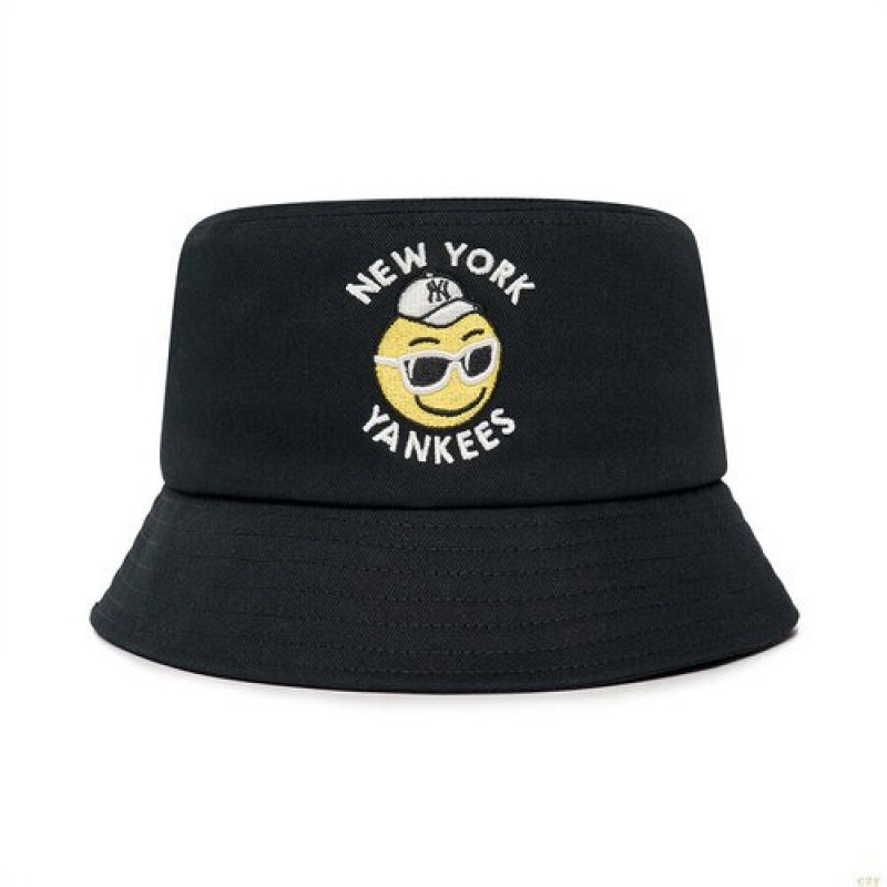 Chapeau Bucket MLB Smile New York Yankees Enfant Noir | 4619SXMYQ