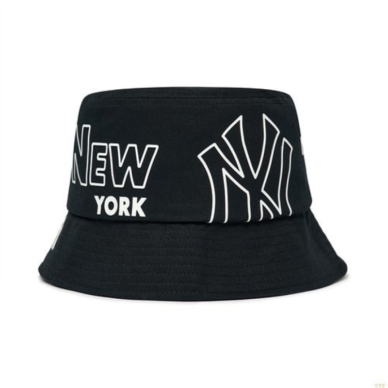 Chapeau Bucket MLB Surrounbucket New York Yankees Accessoires Noir | 6532EHXUP