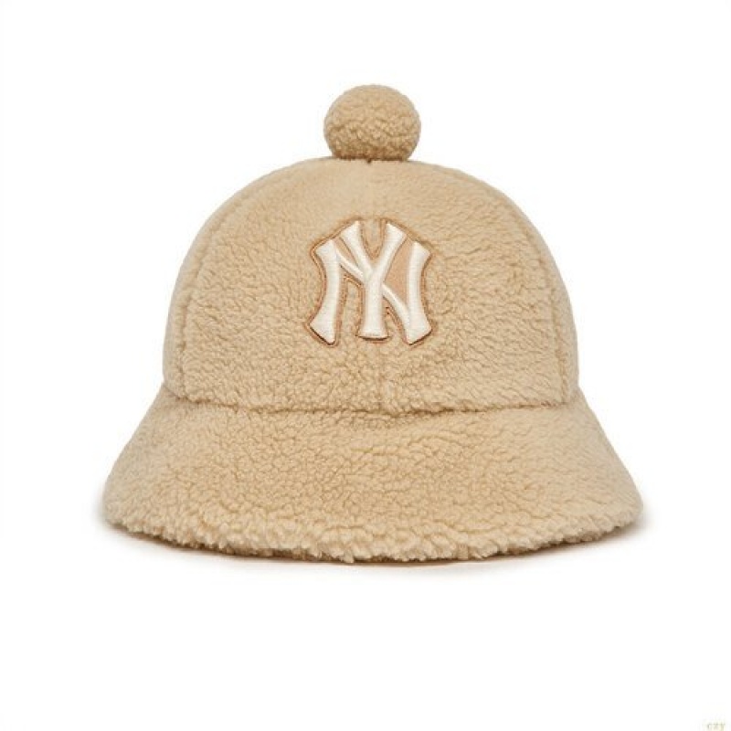 Chapeaux MLB Basic Fleece Dome New York Yankees Enfant Beige | 2165HXDAR