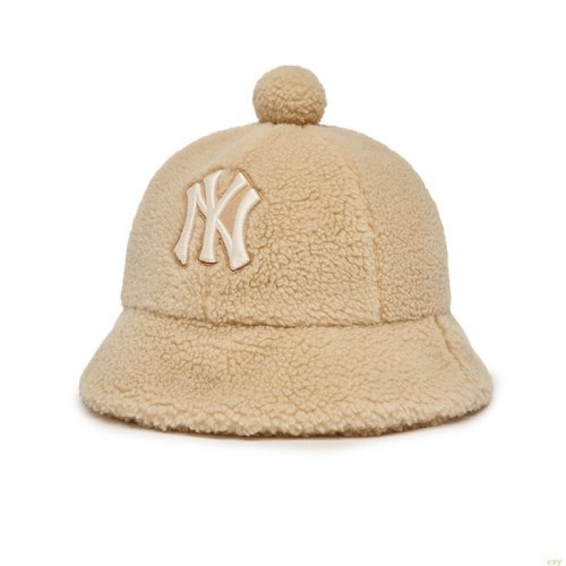 Chapeaux MLB Basic Fleece Dome New York Yankees Enfant Beige | 2165HXDAR