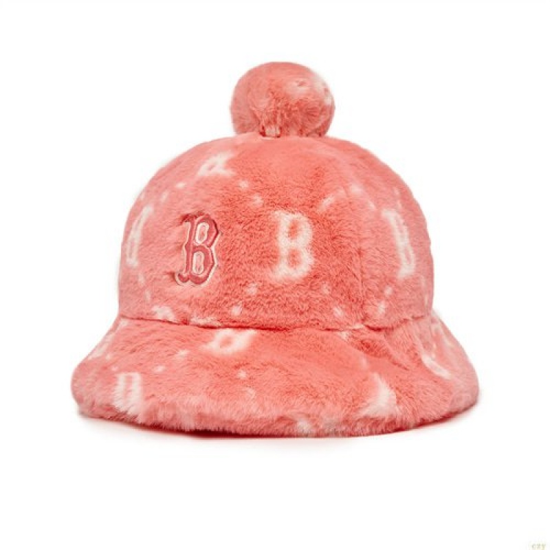 Chapeaux MLB Dia Monogra Fleece Dome Boston Redsox Enfant Rose | 6128YZTHW