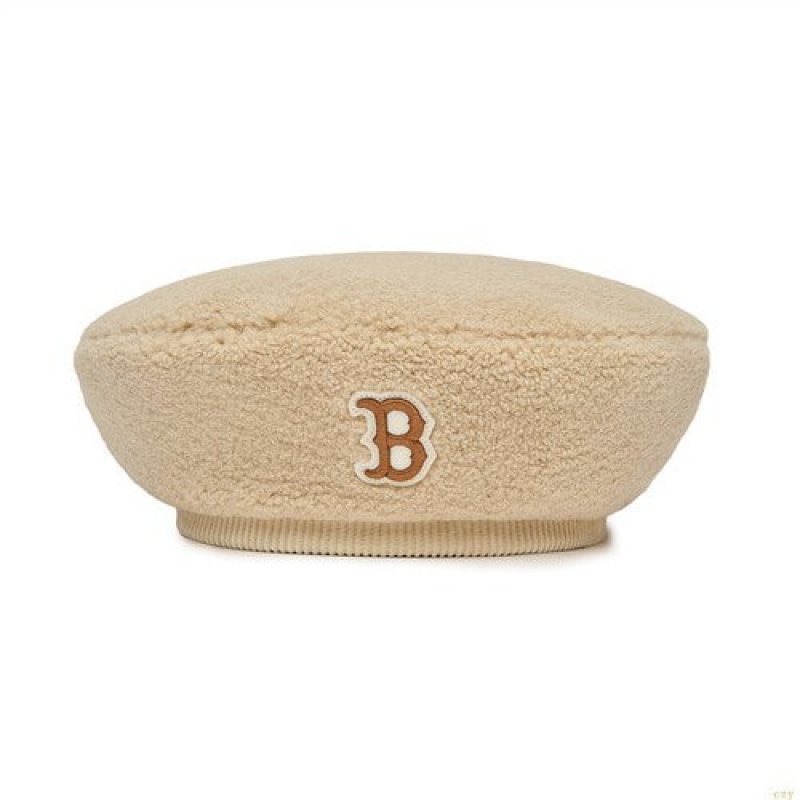 Chapeaux MLB Fleece Beret Boston Redsox Accessoires Blanche | 6483DQMIR