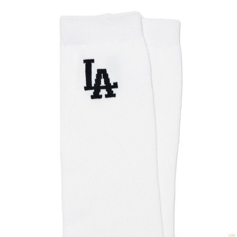 Chaussettes MLB Basic Big Logo Knee La Dodgers Accessoires Blanche | 6501QWCOG