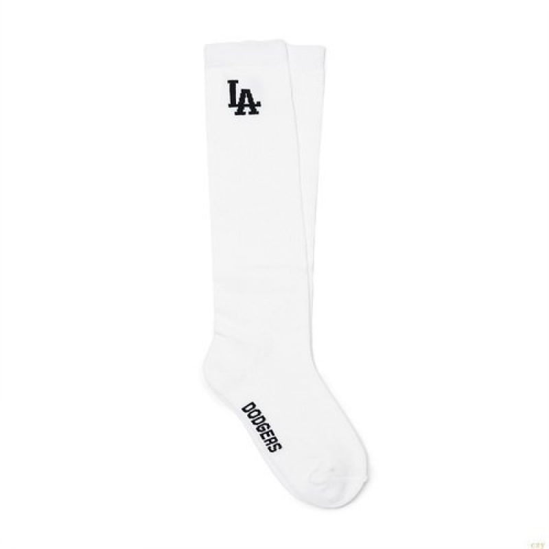 Chaussettes MLB Basic Big Logo Knee La Dodgers Accessoires Blanche | 6501QWCOG