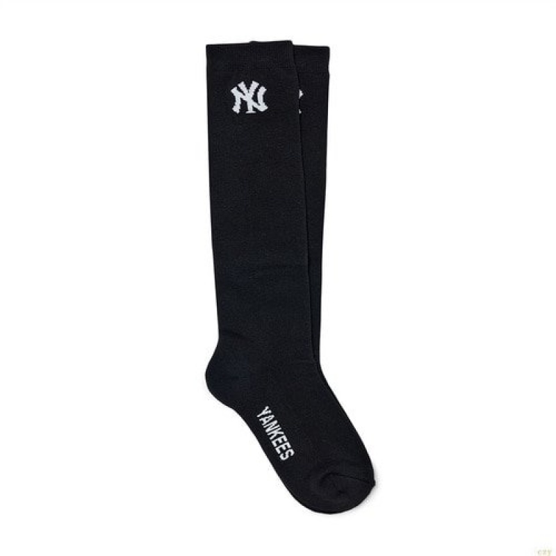 Chaussettes MLB Basic Big Logo Knee New York Yankees Accessoires Noir | 5039VJWRU