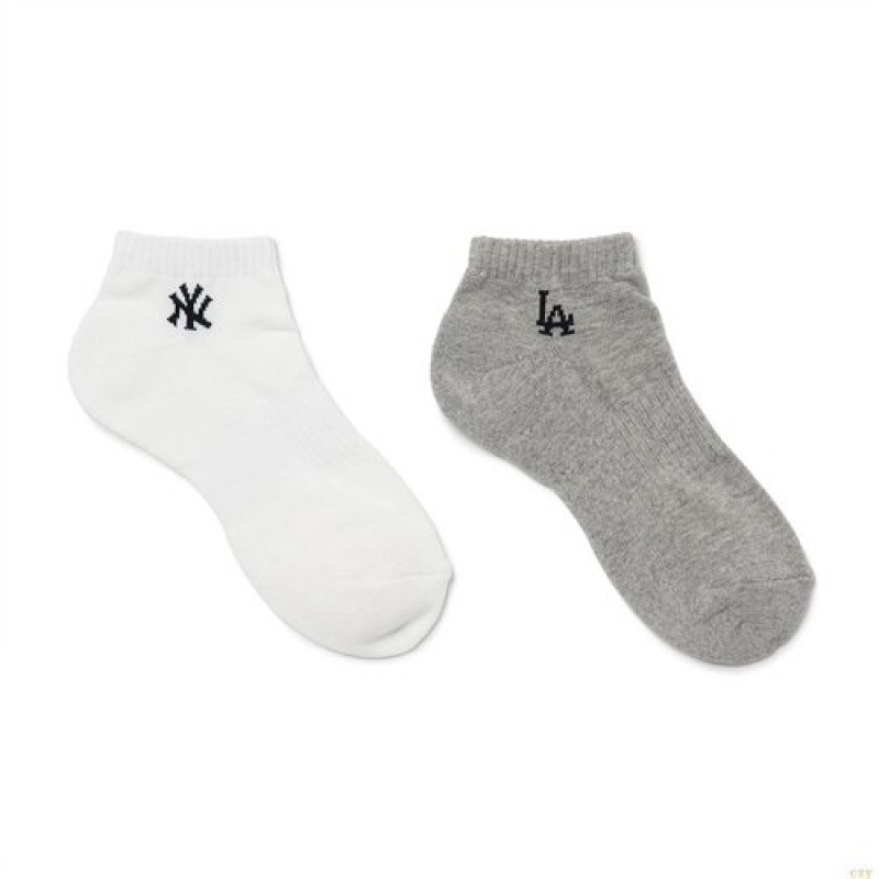 Chaussettes MLB Basic S 2pairset Accessoires Blanche | 5394YIBTK