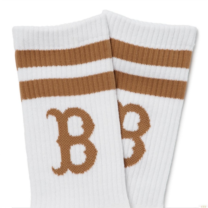 Chaussettes MLB Big Logo Stripe Boston Redsox Accessoires Multicolore | 7582NJMTK