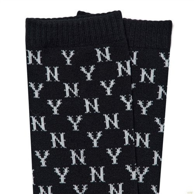 Chaussettes MLB Classiche Monogra New York Yankees Accessoires Noir | 9670QGLWE