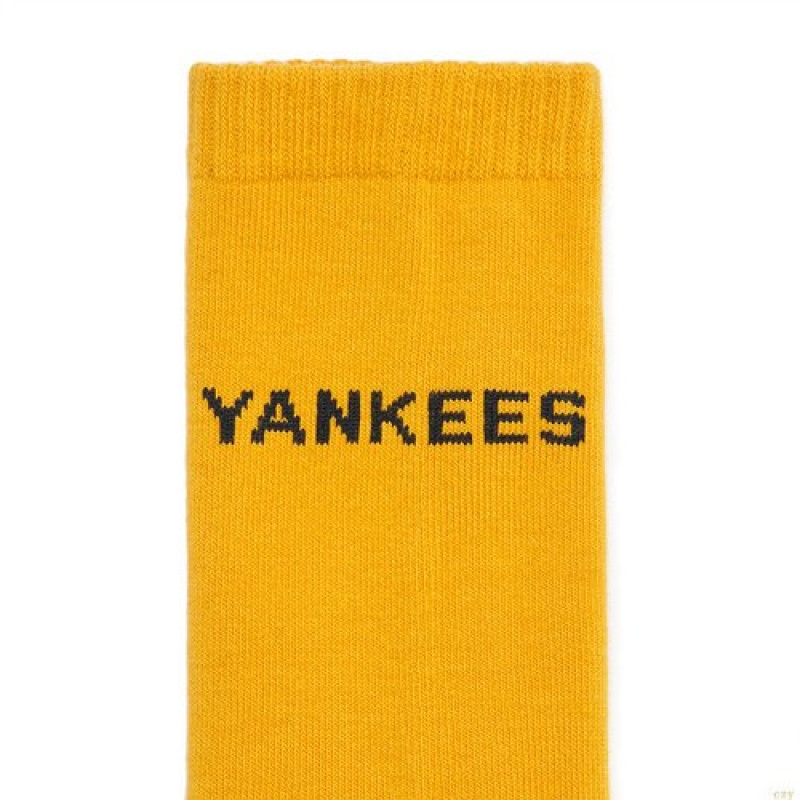 Chaussettes MLB Logo Anwording New York Yankees Accessoires Jaune | 1930YVMNQ