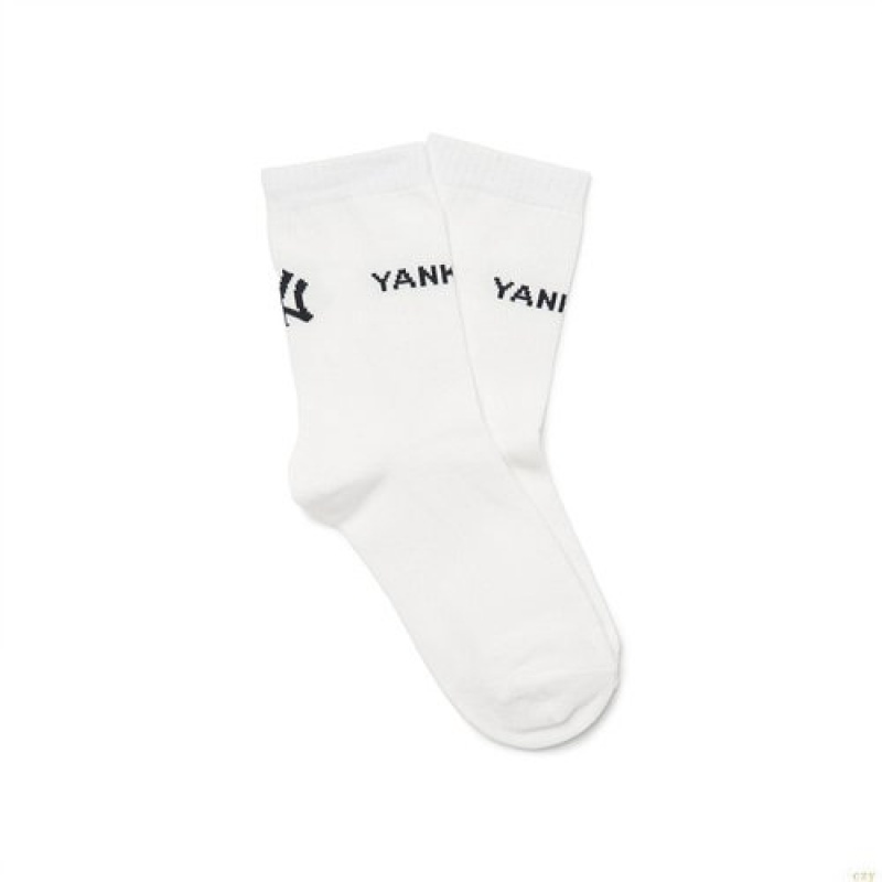 Chaussettes MLB Logo Anwording New York Yankees Accessoires Blanche | 7860LJHVW