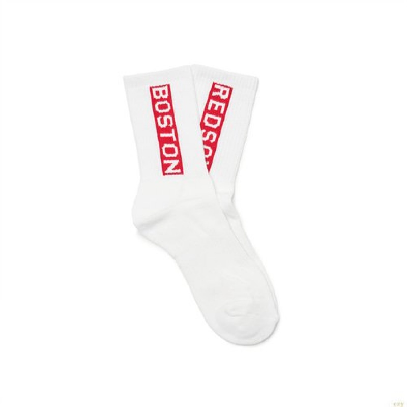 Chaussettes MLB Logo Balance Boston Redsox Accessoires Blanche | 5296OBNHC