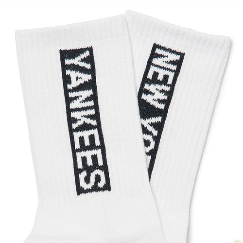 Chaussettes MLB Logo Balance New York Yankees Accessoires Blanche | 7120SLBMO