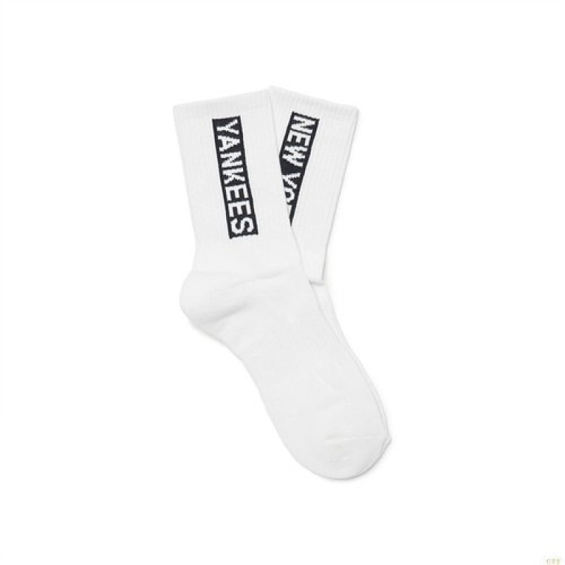 Chaussettes MLB Logo Balance New York Yankees Accessoires Blanche | 7120SLBMO