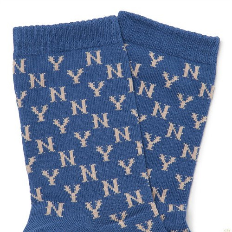 Chaussettes MLB Monogra New York Yankees Accessoires Bleu | 0468XLJMI