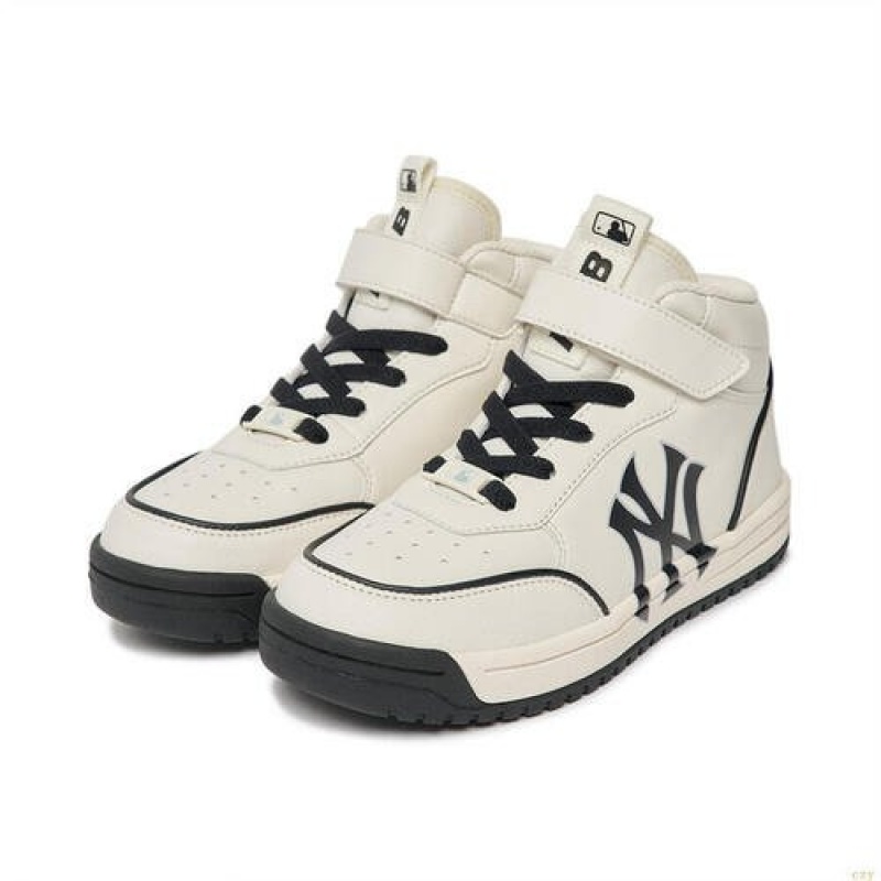 Chaussure Casual MLB Liner Hight New York Yankees Enfant Blanche | 6158MZQCK