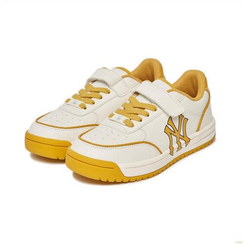 Chaussure Casual MLB Liner New York Yankees Enfant Blanche Jaune | 0347ISCJE