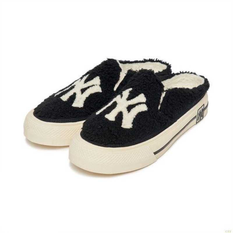 Chaussure Casual MLB Mule Fleece Basic New York Yankees Chaussure Noir | 8439JELQF