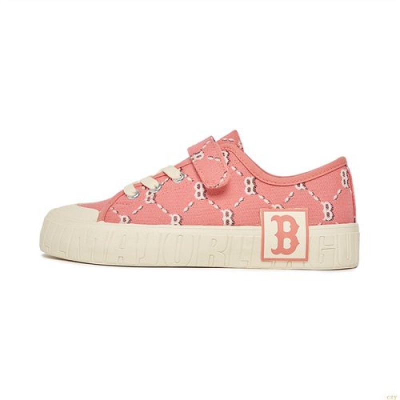 Chaussure Casual MLB Playball Dia Monogra Boston Redsox Enfant Rose | 9865ZMJAD