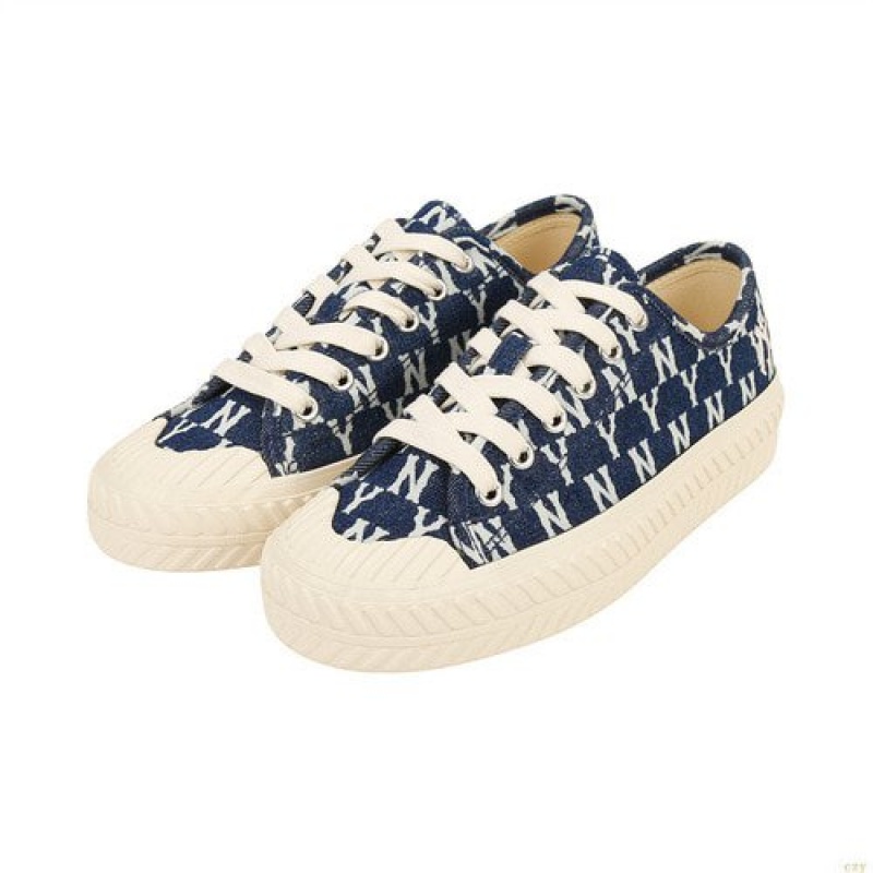 Chaussure Casual MLB Playball Mono Deni New York Yankees Chaussure Bleu Foncé | 8594KBMOW