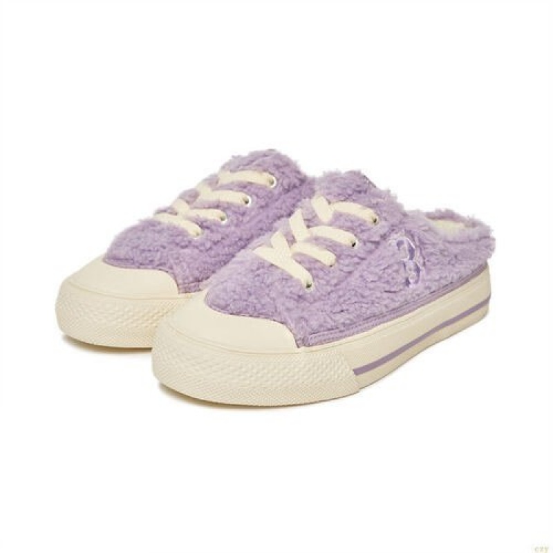 Chaussure Casual MLB Playball Mule Fleece Boston Redsox Enfant Violette | 7845XRZGT