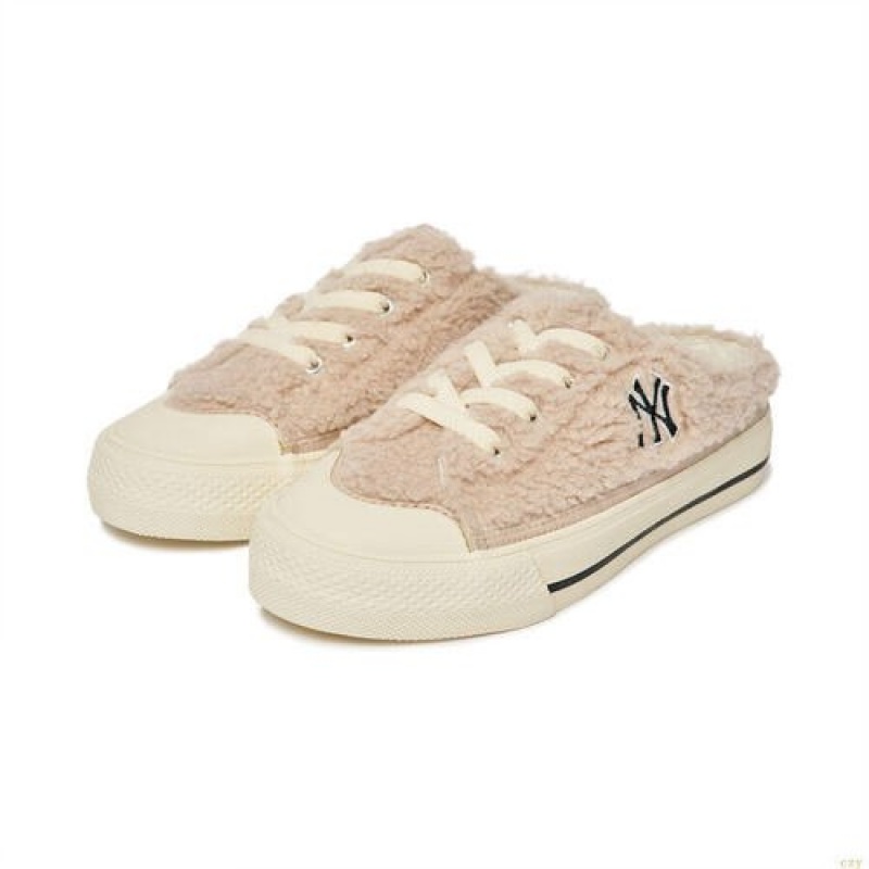 Chaussure Casual MLB Playball Mule Fleece New York Yankees Enfant Rose Clair | 1209SHEUY