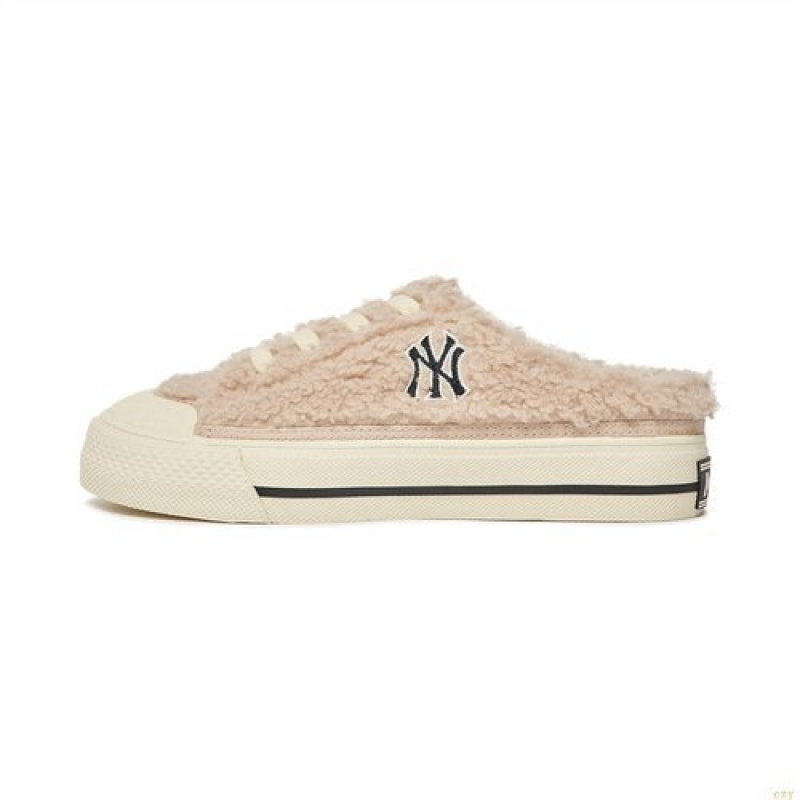 Chaussure Casual MLB Playball Mule Fleece New York Yankees Enfant Rose Clair | 1209SHEUY