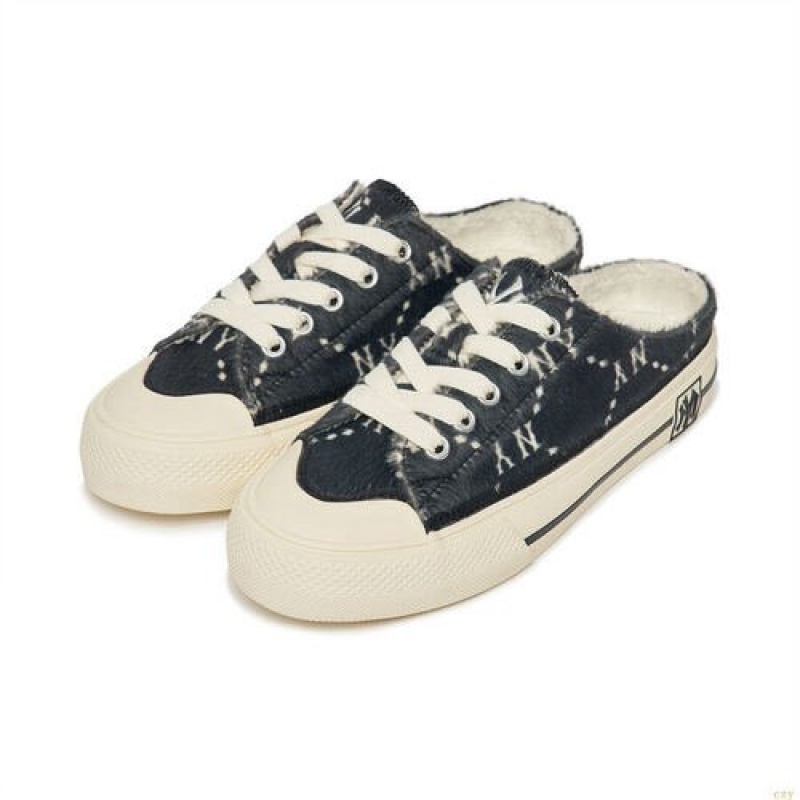 Chaussure Casual MLB Playball Mule Fur Monogra New York Yankees Chaussure Noir | 9836LDBVK