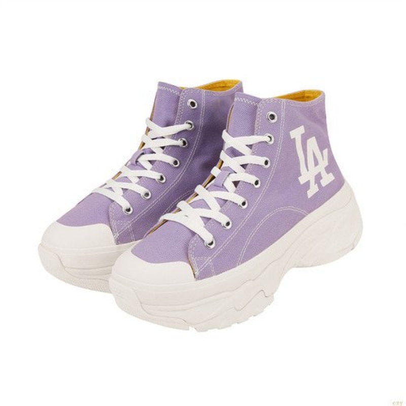 Chaussure Haute MLB La Dodgers Chaussure Violette | 0673HCBYZ