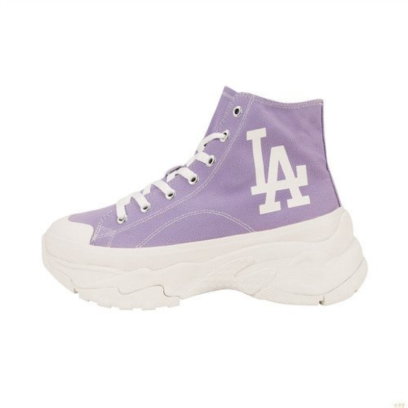 Chaussure Haute MLB La Dodgers Chaussure Violette | 0673HCBYZ