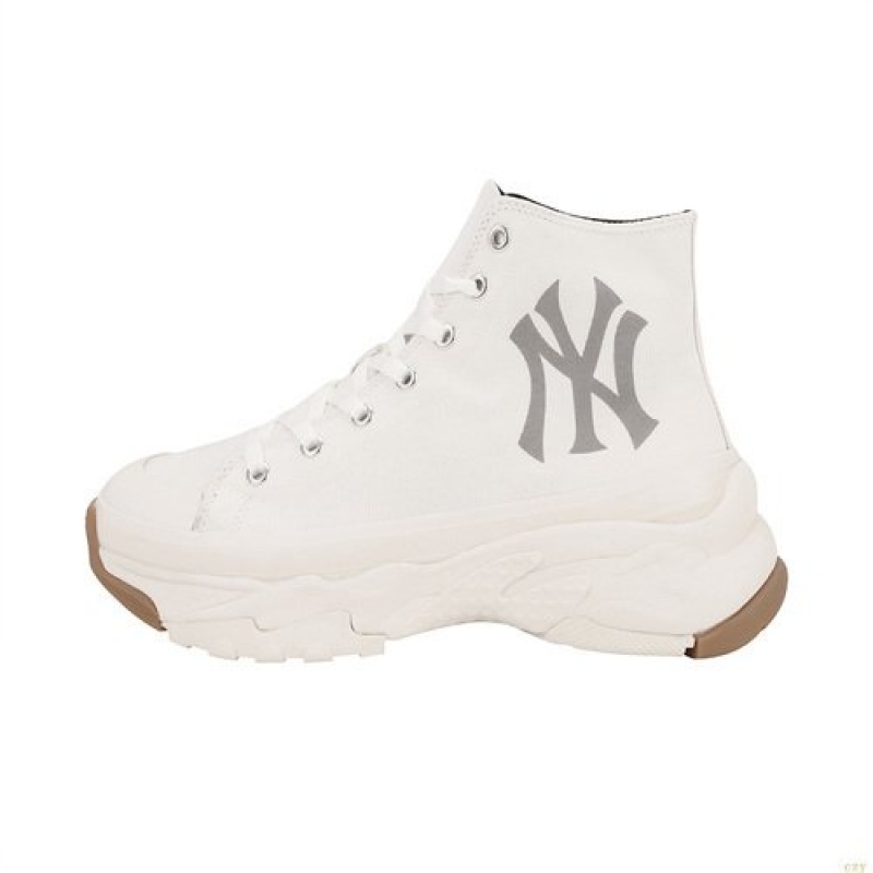 Chaussure Haute MLB New York Yankees Chaussure Blanche | 7084ETKWI