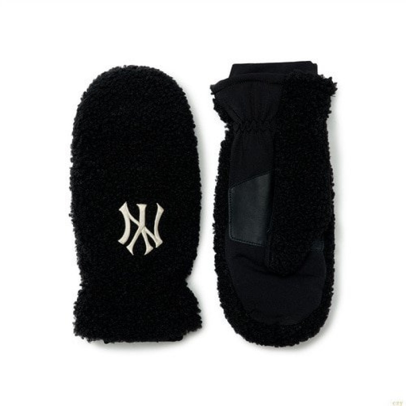 Gants MLB Fleece Mitten New York Yankees Accessoires Noir | 7384VEJXC