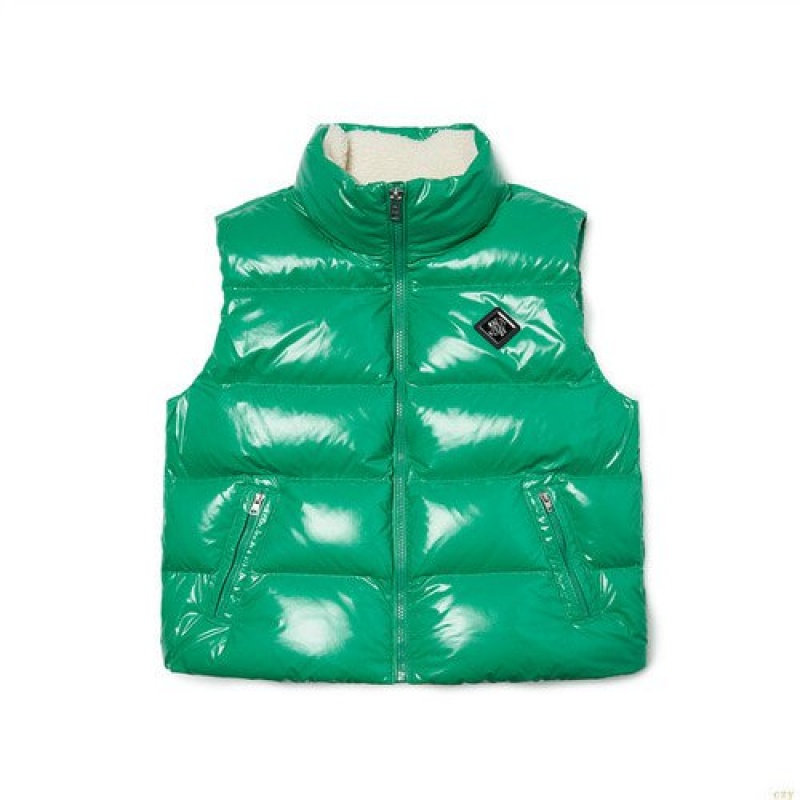 Gilet MLB Basic Glossy Down New York Yankees Vetement Vert | 0819VNWOR