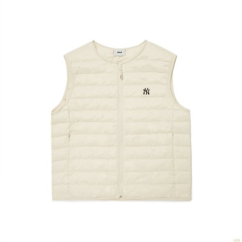 Gilet MLB Basic Light Down New York Yankees Vetement Blanche | 9185KGMPE