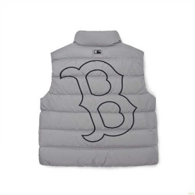 Gilet MLB Basic Mega Logo Miweight Down Boston Redsox Vetement Grise | 4380BZQDW